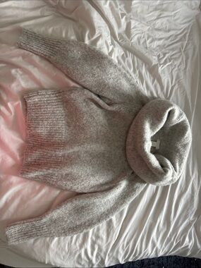 H&M Light Grey Chunky Cowl Neck Sweater